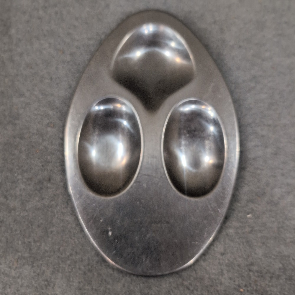 Vintage Vernco Stainless Steel 3 Well Tray Dick Thompson Oxford Alabama Japan